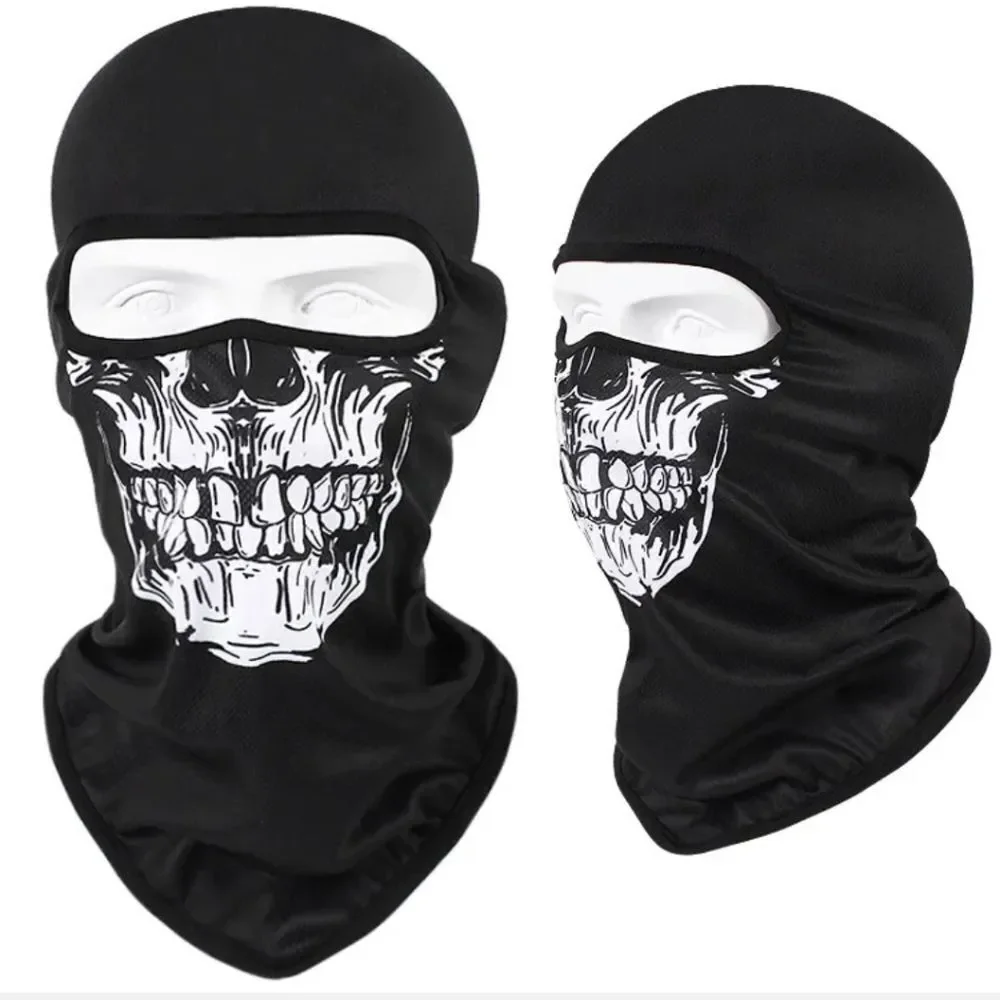 Tactical Skull Ghost Printed Full Face Mask Balaclava Halloween Ski Motorcycle
